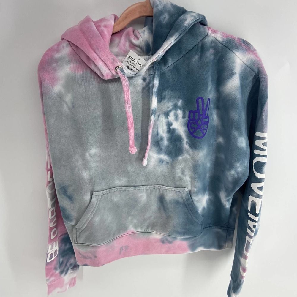 Cross Colors Black Lives tie dye Cropped Graphic hoodie NWT Womens s